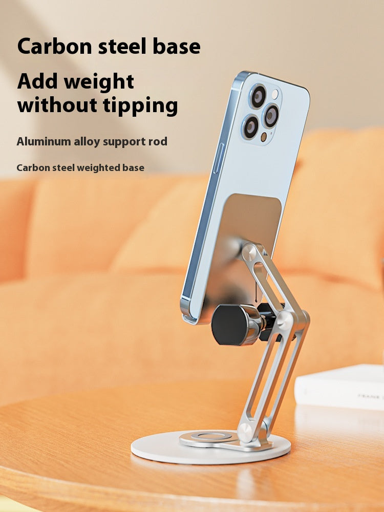 360° Rotating Phone & Tablet Stand — Foldable Aluminum Desk Holder
