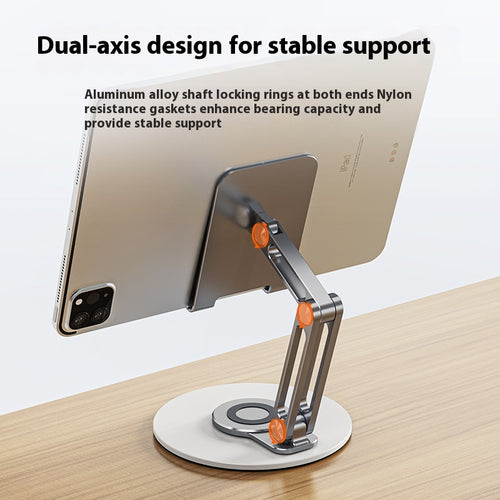 360° Rotating Phone & Tablet Stand — Foldable Aluminum Desk Holder