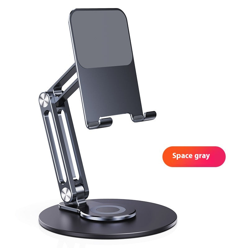 360° Rotating Phone & Tablet Stand — Foldable Aluminum Desk Holder
