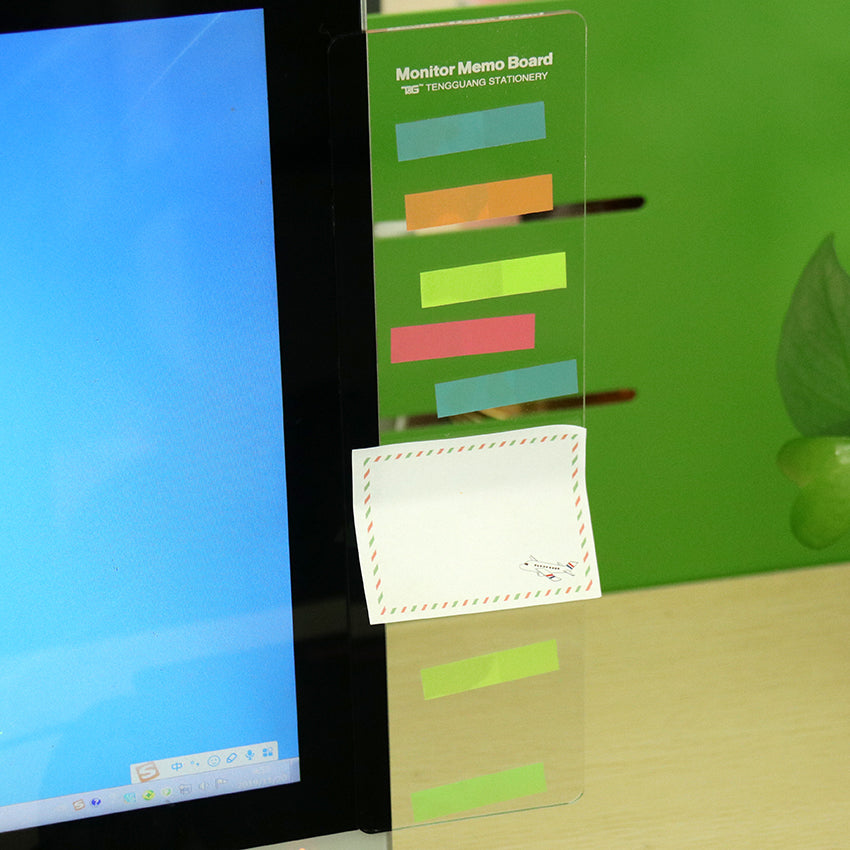 Monitor Memo Board — Clear Acrylic Sticky Note Panel for Your Screen