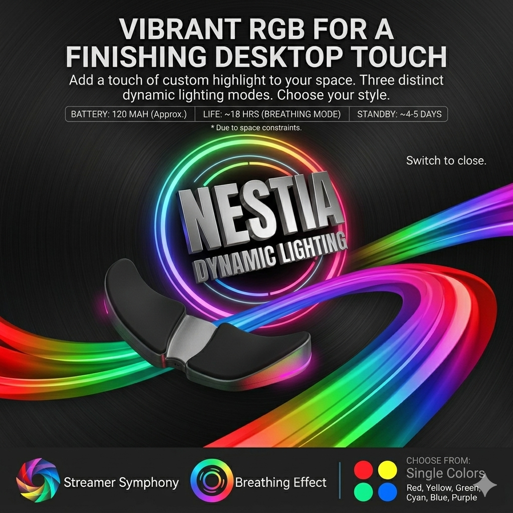 IFYOO RGB Ergonomic Palm Tray Wrist Rest — Desk Setup Wrist Support