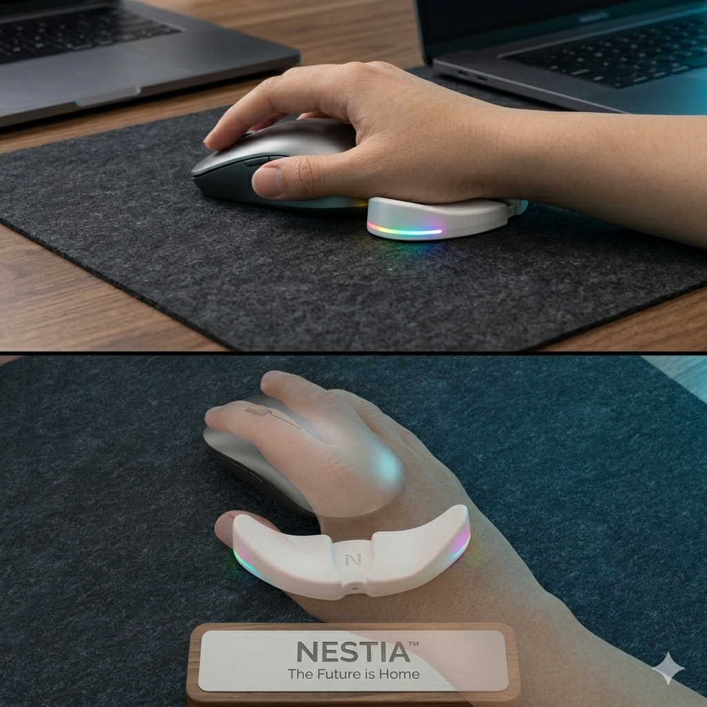 IFYOO RGB Ergonomic Palm Tray Wrist Rest — Desk Setup Wrist Support